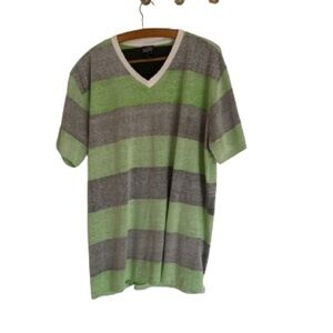 SALT CREEK, short sleeved striped green & grey Size XX-Large T-Shirt